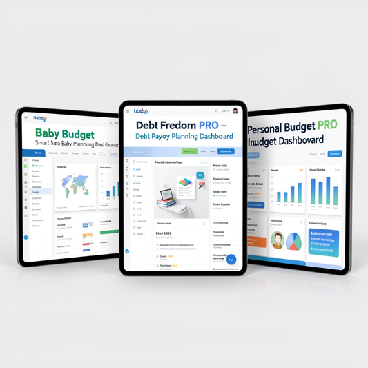 Ultimate Money Toolkit – Budget, Baby & Debt Dashboards - get 3 pay for 2
