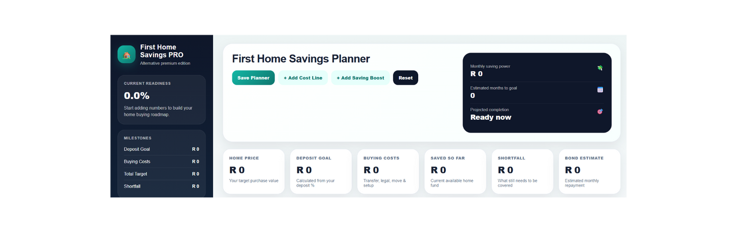 First Home Savings PRO - Plan and save for your first home with confidence